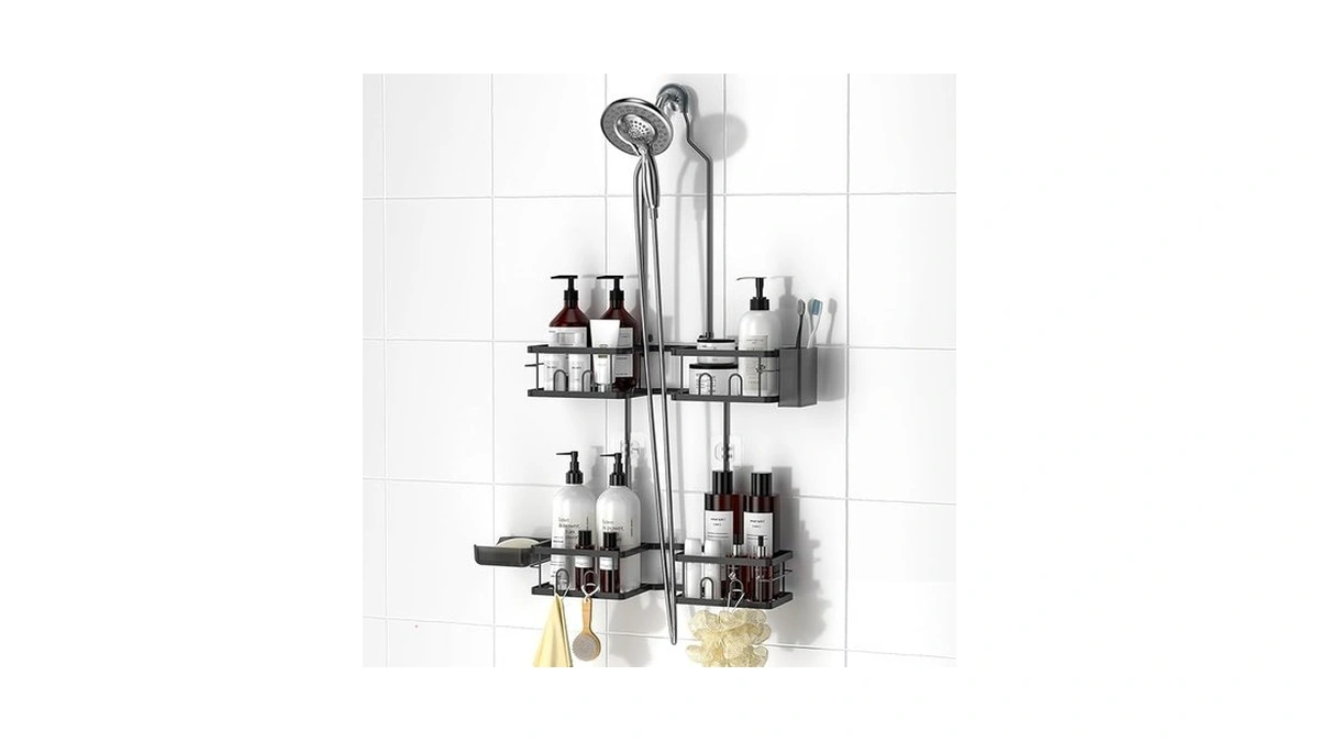 Reinhardt Adjustable Shower Caddy Hanging Rustproof Shower Caddy For Handheld
