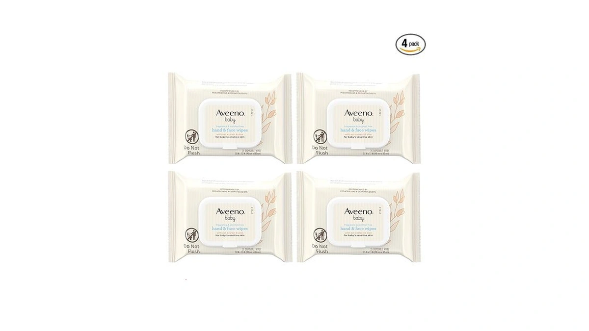 Aveeno Baby Fragrance-free Hand & Face Wipes With Oat Extract