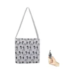 Beegreen Black And Grey Cat Ultimate Crossbody Tote Bag -