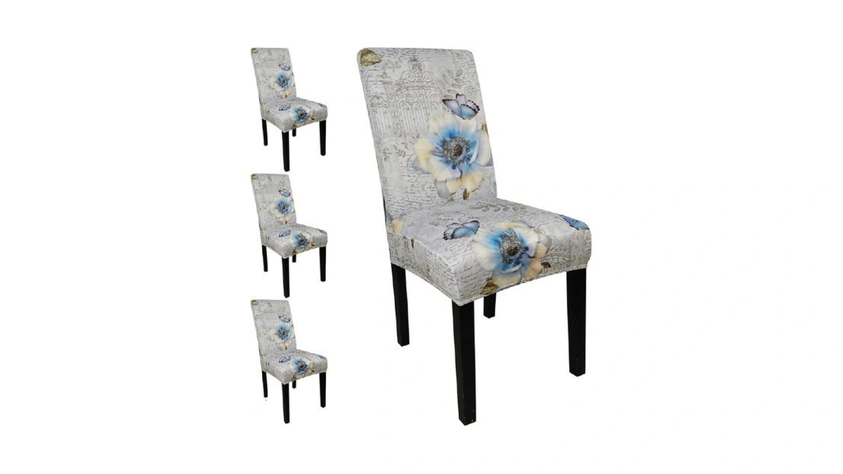 Jqinhome Pattern Chair Covers For Dining Room Set Of 4,