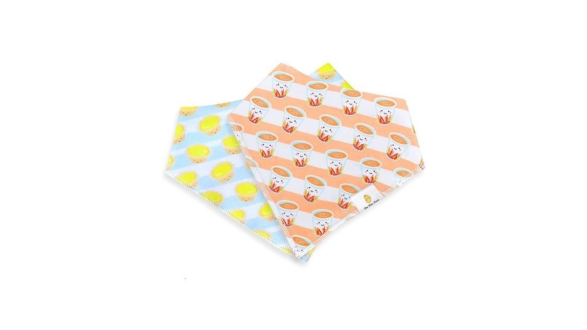 The Wee Bean Organic Cotton Bandana Baby Bibs, Chemical-free Teething
