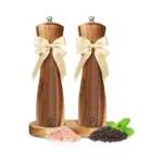 Gohoki Salt And Pepper Grinder Set: Acacia Wood With Ceramic