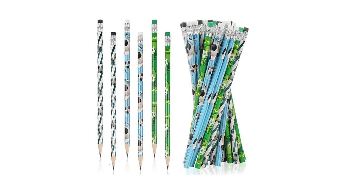 Ccinee 48 Pack Football Pencils For Kids,fun Sport Soccer Pencils
