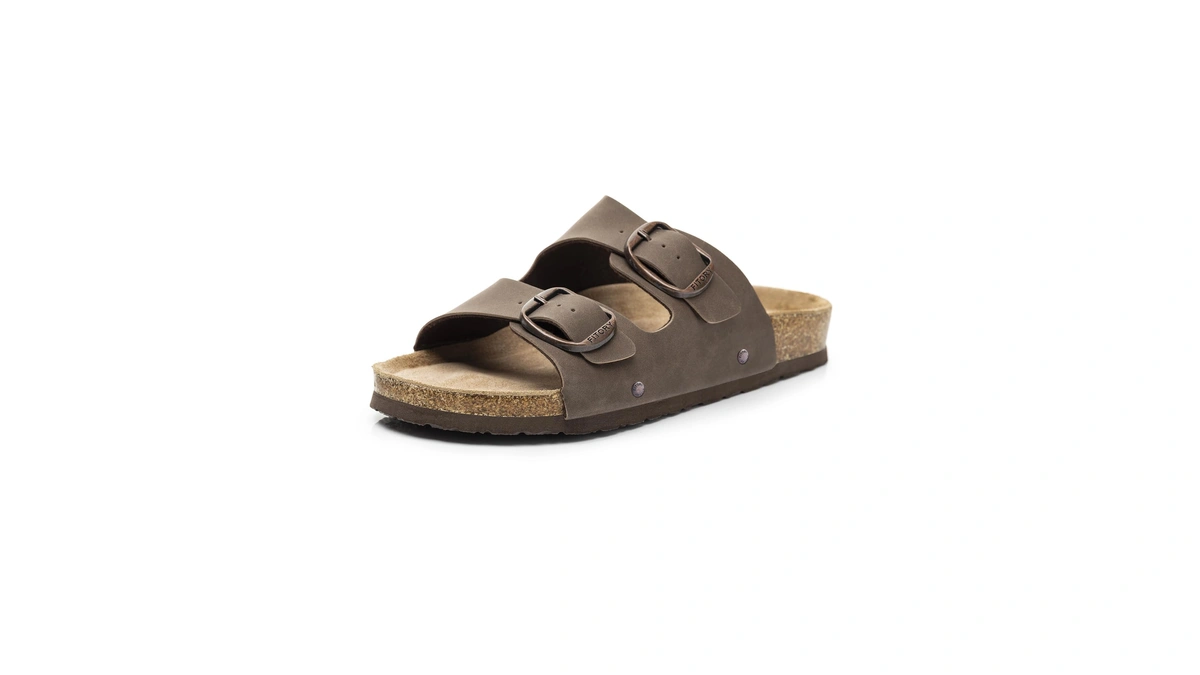 Fitory Womens Flat Sandals With Cork Footbed, Open Toe Arch