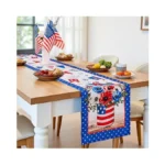 4th Of July Patriotic Memorial Day Table Runner, 13 X
