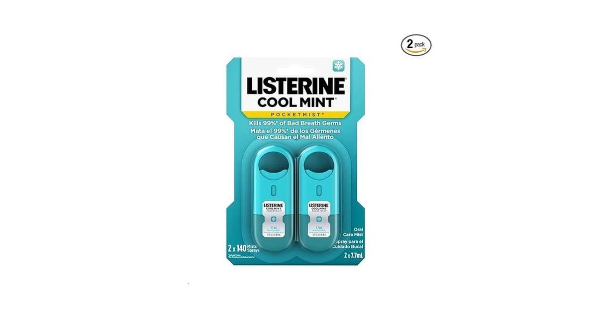 Listerine Cool Mint Pocketmist, Oral Care Mist For Fresh Breath,