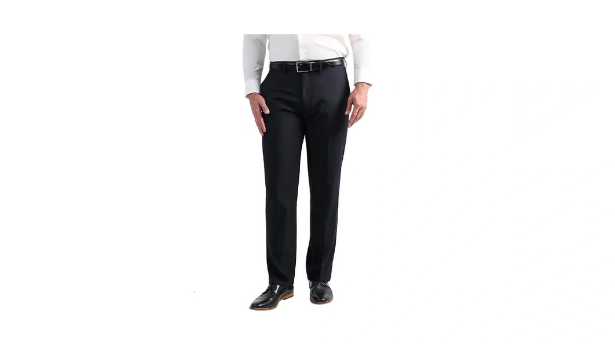 Haggar J.m Wool Windowpane Tailored Fit Flat Front Stretch Suit