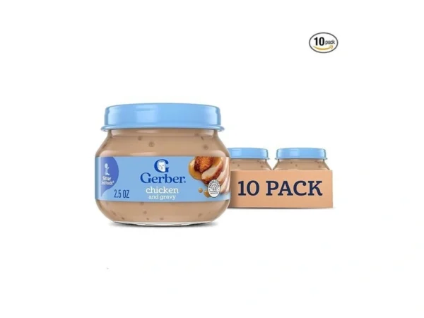 Gerber Stage 2, Chicken And Gravy Jar, Baby Food, Mealtime
