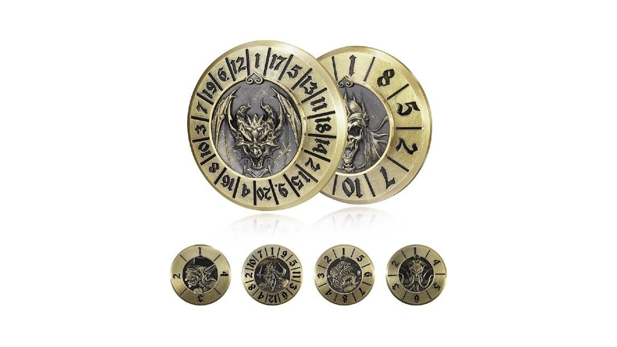 Marsguard Dnd Spinner Dice Set 6 Pcs, Metal Role Playing
