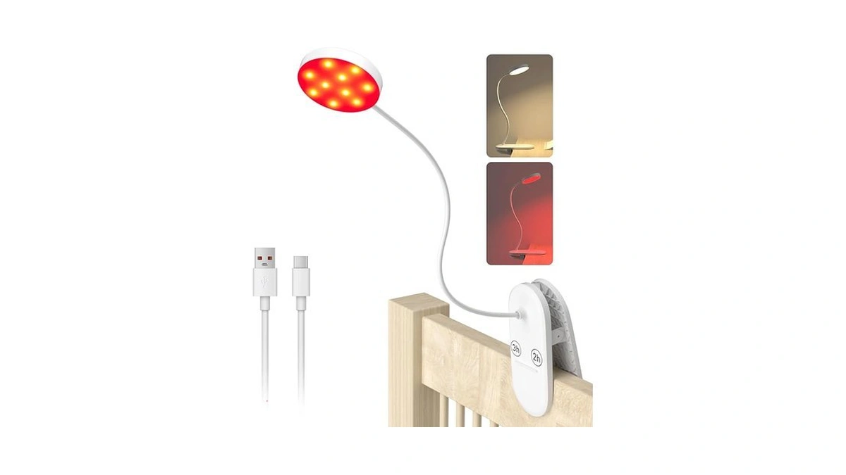 Diomart Rechargeable Led Desk Lamp, Clip On Dimmable Reading Light