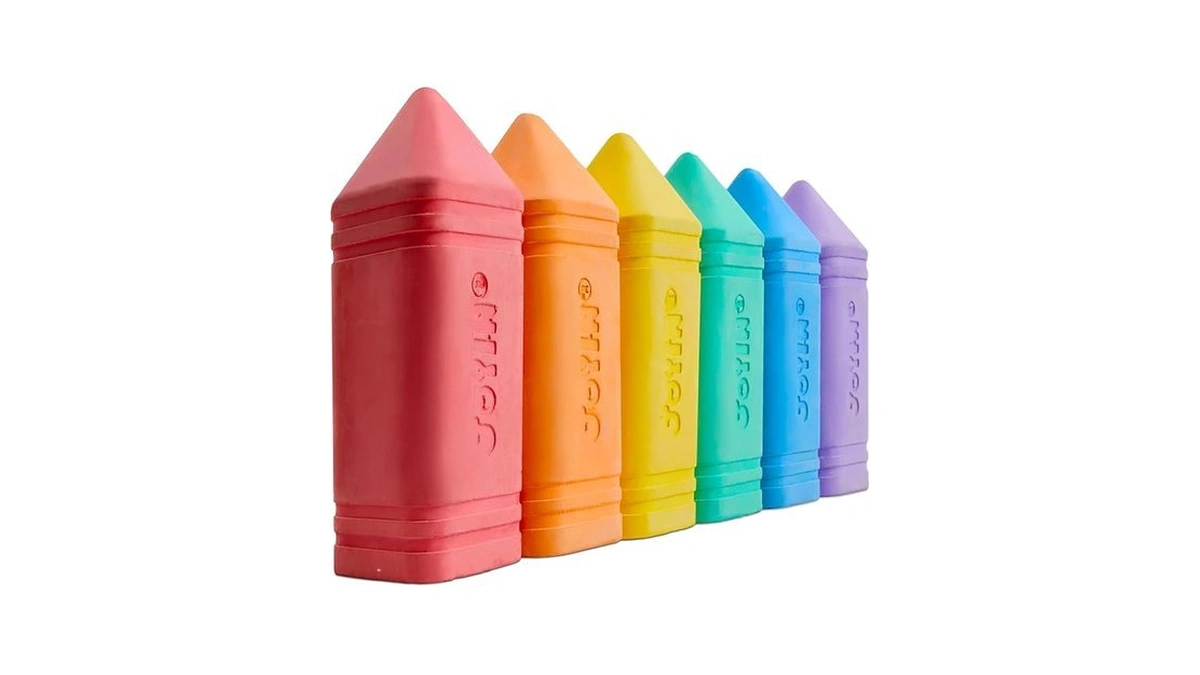 Joyin 6 Pcs Jumbo Sidewalk Chalk With 6 Colors, Washable