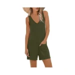 Nfsion Womens Summer V Neck Sleeveless Tank Top Romper Loose
