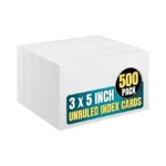1intheoffice Unruled Index Cards 3x5, Blank White Note Cards 500/pack