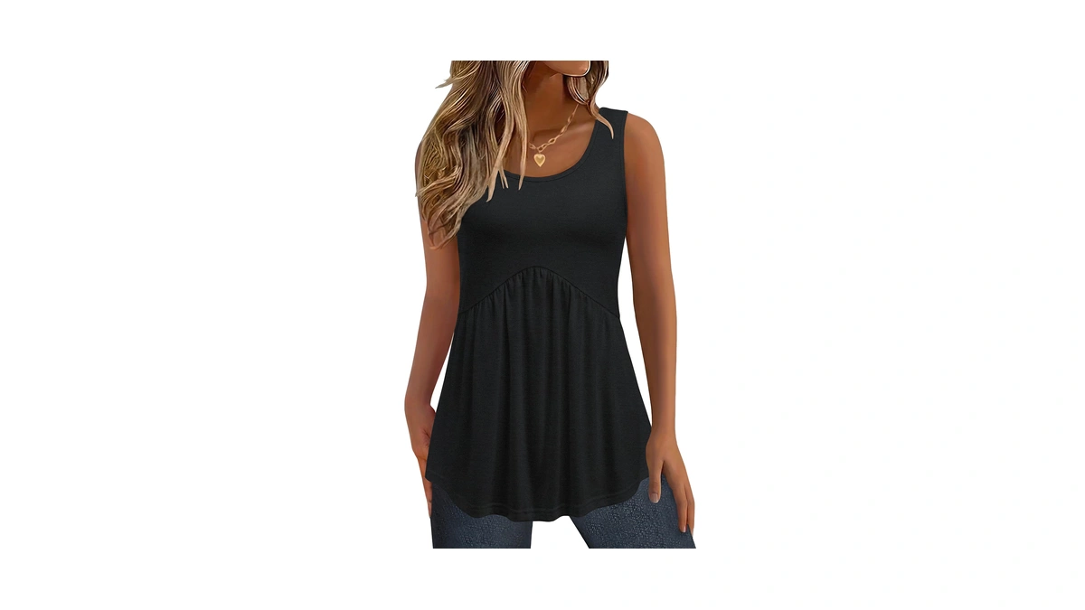 Zeagoo Womens Summer Tank Tops Sleeveless Babydoll Tops Loose Fit