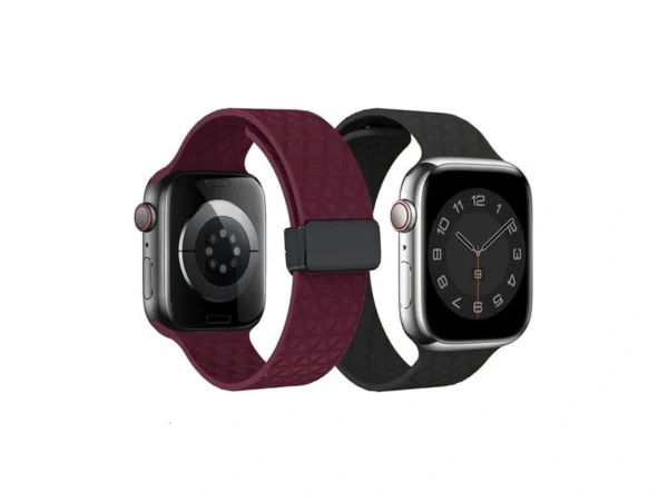 2 Packs D-buckle Sport Bands Compatible With Apple Watch Band