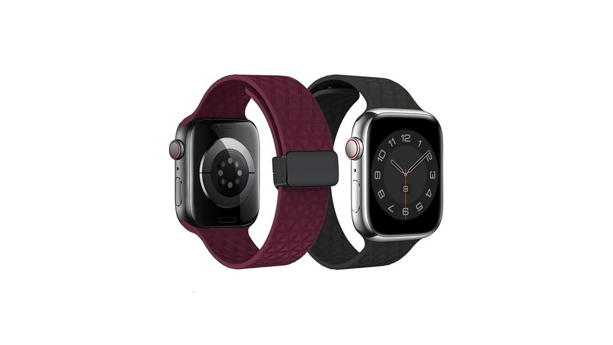 2 Packs D-buckle Sport Bands Compatible With Apple Watch Band