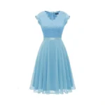 Dressystar Women's Formal Dresses V Neck Lace Wedding Guest Dress