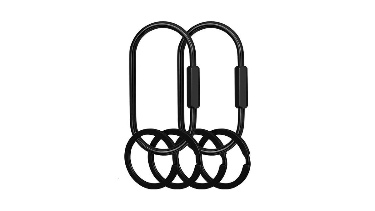 Yebongda Key Chain, Brass Key Rings 2 Pack Screw Lock