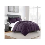 Chezmoi Collection 2-piece All Season Twin Comforter Set Dark Purple,