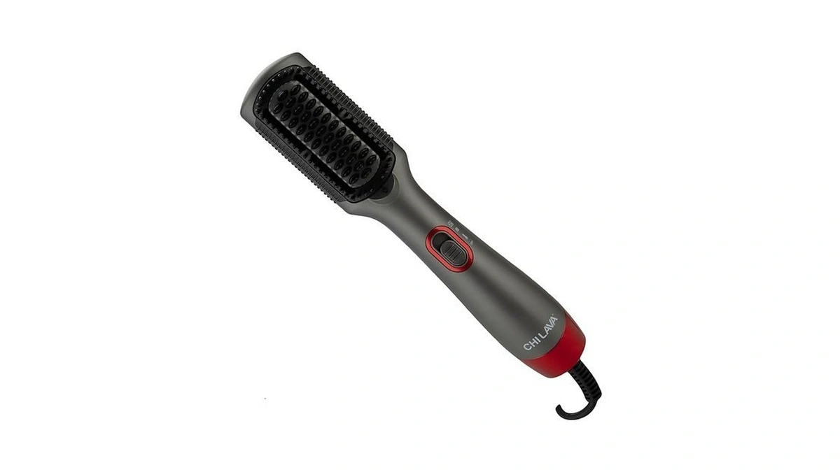 Chi Lava Heated Straightening Brush, 3-in-1 Hair Straightener, Dryer &