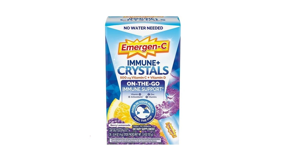 Emergen-c Immune Plus Crystals, On-the-go Immune Support Supplement With Vitamin