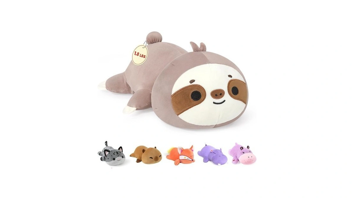 Onsoyours Original Weighted Sloth Plush, Cute 13.8"|1.8 Pound Hugging Sloth