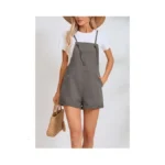 Korsis Overalls For Women Summer Gray Large Casual Loose Fit