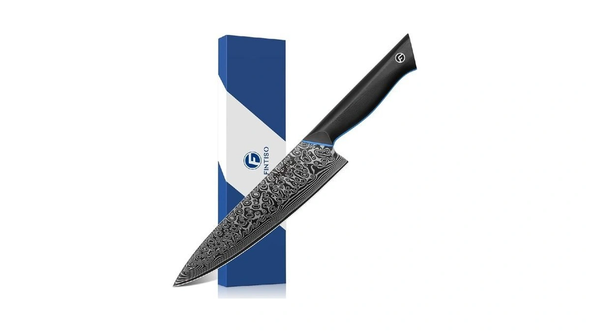 Fintiso Chef Knife 8 Inch, 67-layer Japanese Damascus Steel Kitchen