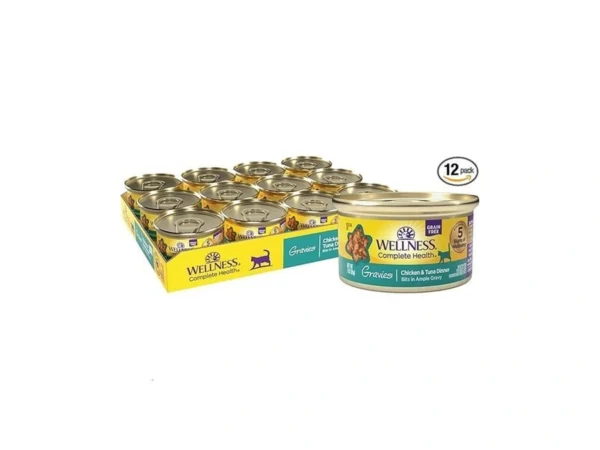 Wellness Complete Health Gravies Adult Canned Wet Cat Food, Natural,