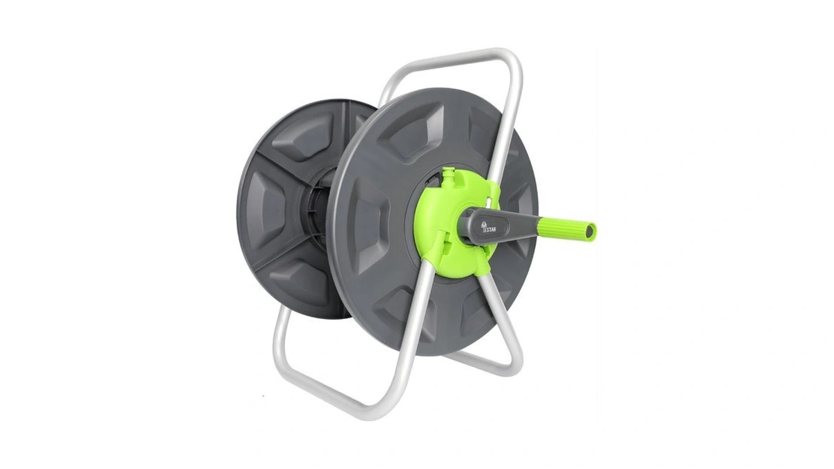Garden Water Hose Reel Cart, Holds 65-100 Ft Of 5/8