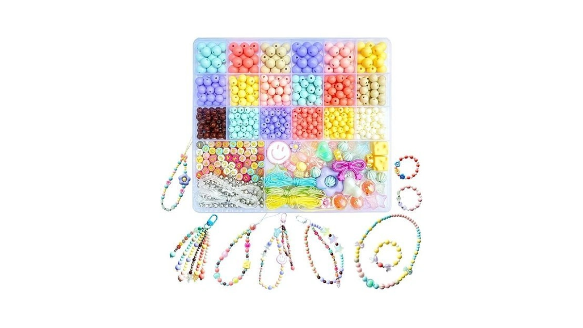 Hanyoung Cream Colors 765 Pcs Acrylic Beads Kit Pastel Round