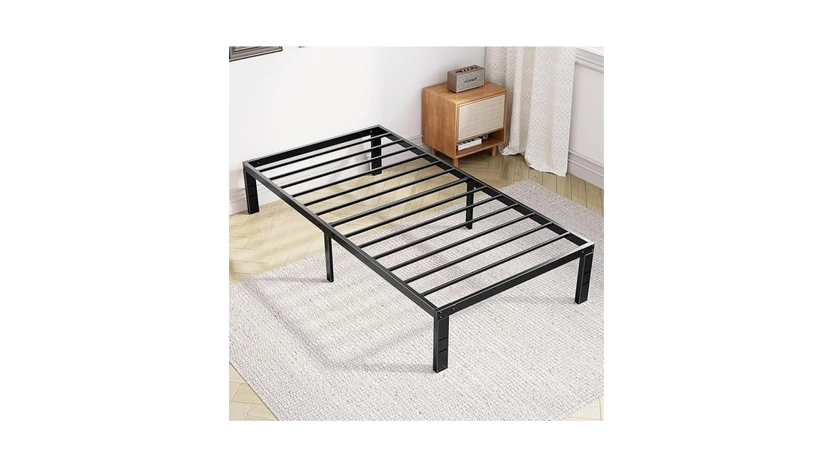 Sweetcrispy Twin Bed Frame - Heavy Duty Metal Platform Bed
