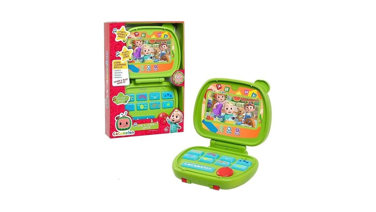 Cocomelon Sing And Learn Laptop Toy For Kids, Lights, Sounds,