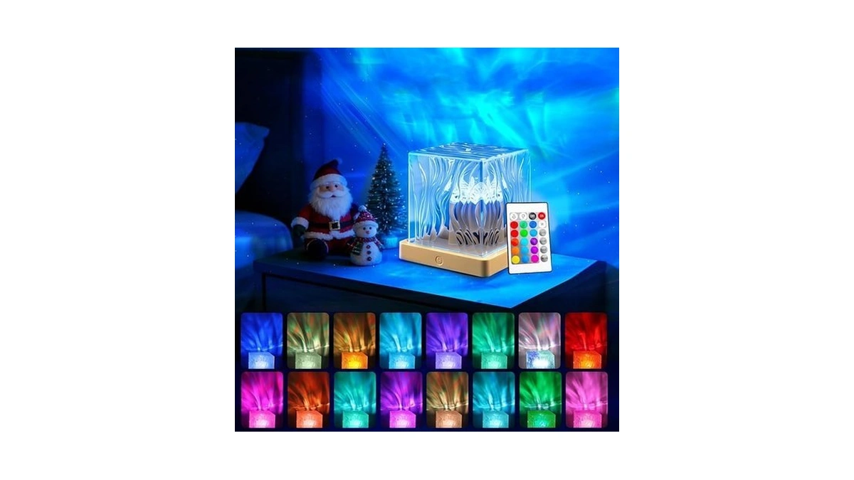 Lzhywei Northern Lights Projector, 16 Colors Aurora Lamp Galaxy Projector