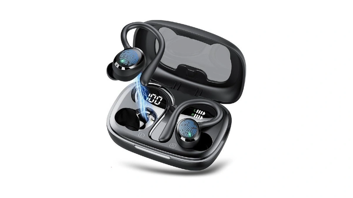 Kt1 Bluetooth Headphones Wireless Earbuds 72hrs Playtime Wireless Charging Case