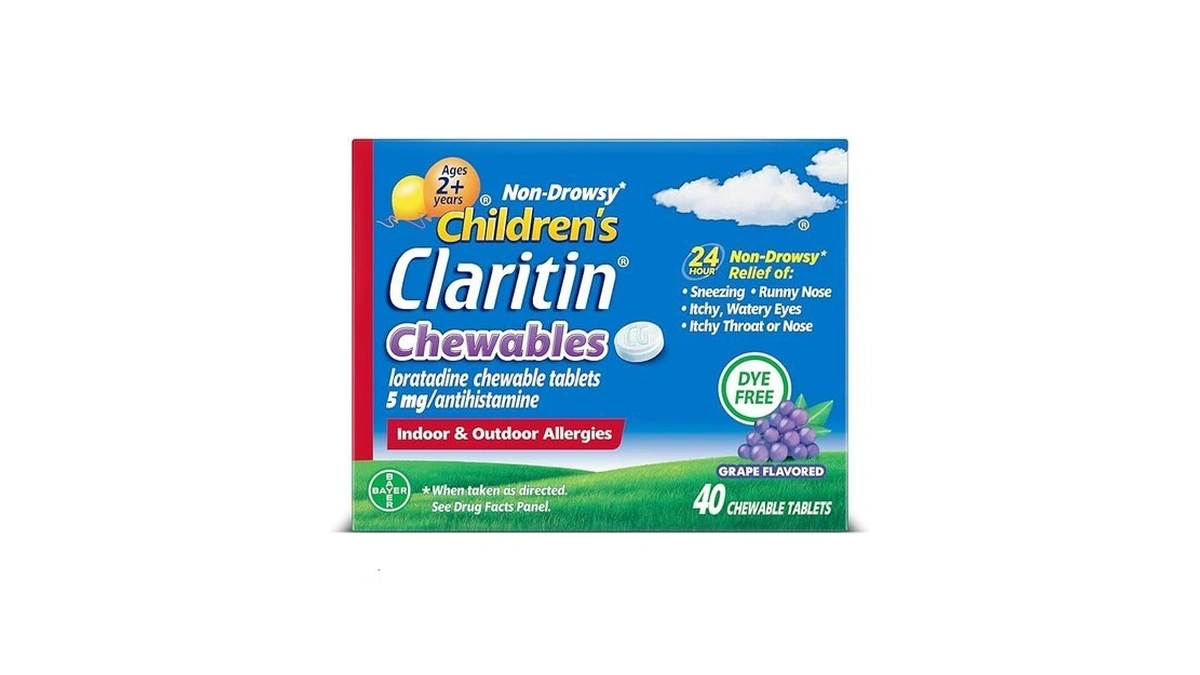 Claritin Children's Allergy Medicine, 24-hour Non-drowsy Loratadine 5mg Chewable Tablet,