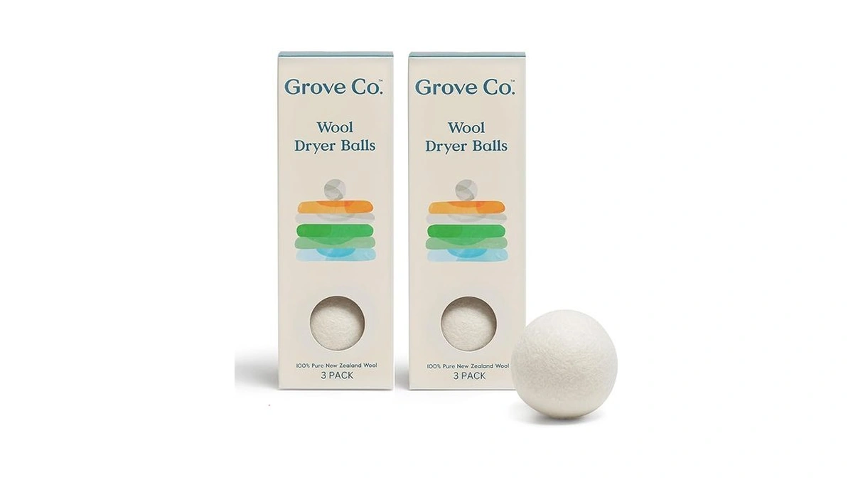 Grove Co. Wool Dryer Balls, Reusable Laundry Balls For Dryer,