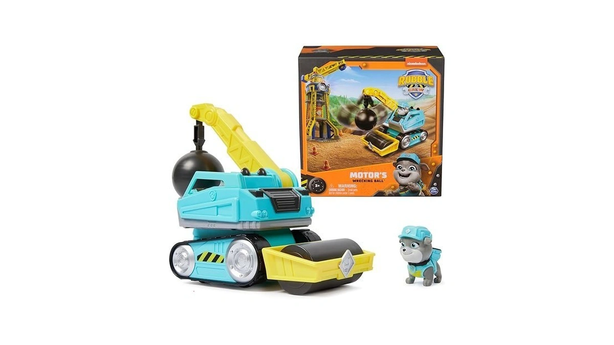 Rubble & Crew, Motor’s Wrecking Ball Toy Truck With Action