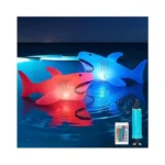 40inch Solar Pool Floats Lights, Ip68 Waterproof Solar Powered Shark