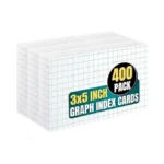 1intheoffice Graph Ruled Index Cards 3x5, Index Cards Grid Ruled,