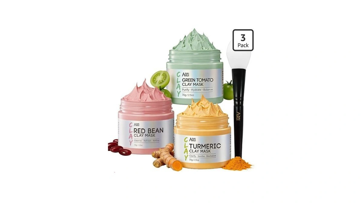 Anai Rui 3 Pcs Pore Cleansing Face Mask Set Green