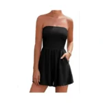 Prettygarden Summer Strapless Rompers For Women Dressy Casual One Piece