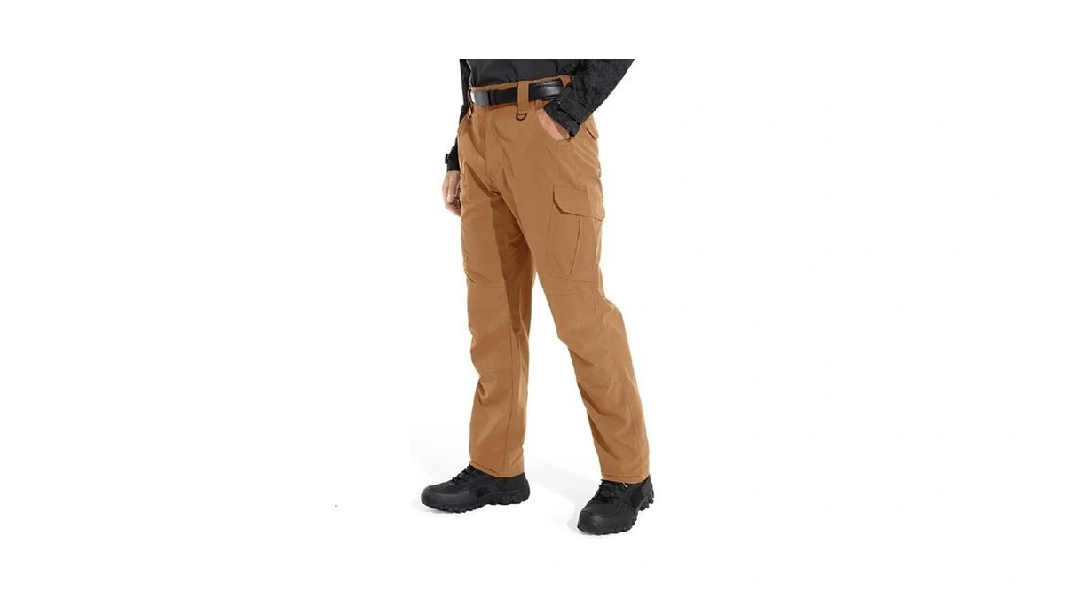Kfubuo Men's Lightweight Ripstop Tactical Cargo Pants, Water Resistant Hiking