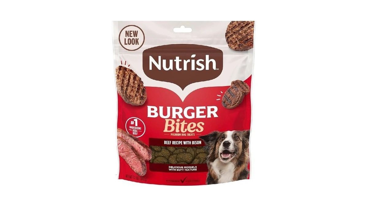 Nutrish Burger Bites Beef Recipe With Bison Premium Dog Treats,