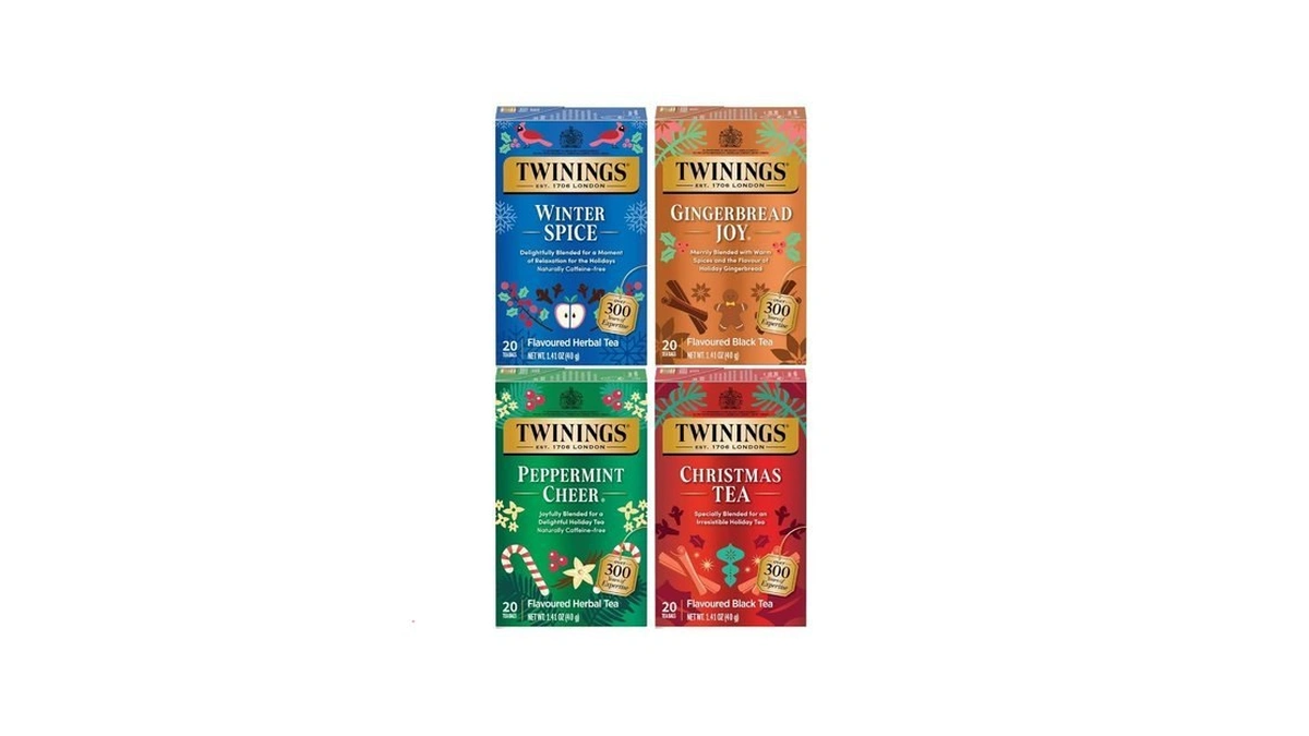 Twinings Holiday Variety Pack Tea Bags, Christmas Tea, Winter Spice,