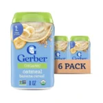 Gerber Stage 2 Baby Food, Organic Oatmeal Banana Cereal, Whole