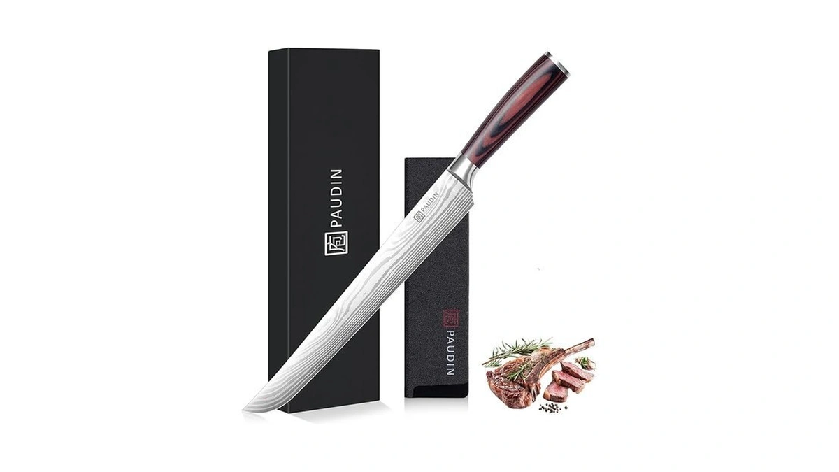Paudin Carving Knife, 12 Inch Brisket Knife, Razor Sharp Edge