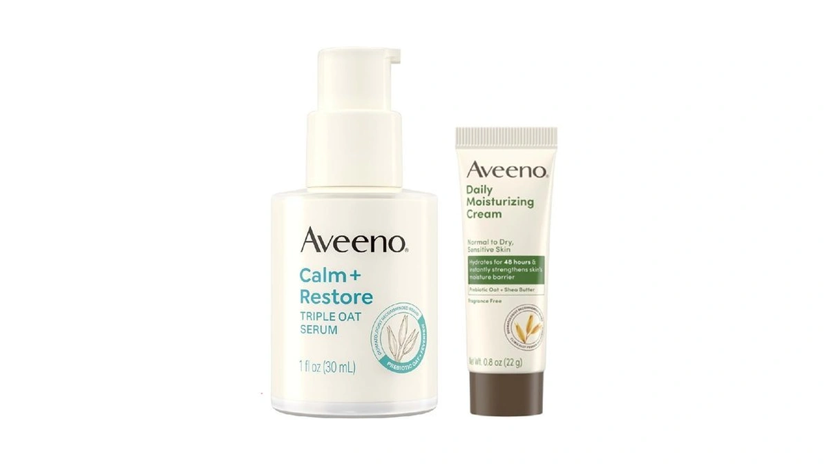 Aveeno Skin-care Bundle For Sensitive Skin, Calm + Restore Triple