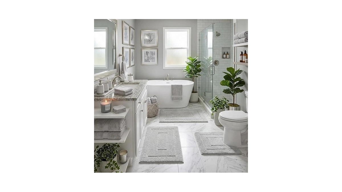 Granny Says Bathroom Rugs Sets 3 Piece, Super Soft Absorbent