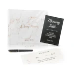 Gatyko Funeral Guest Book For Memorial Service - Leather Memory